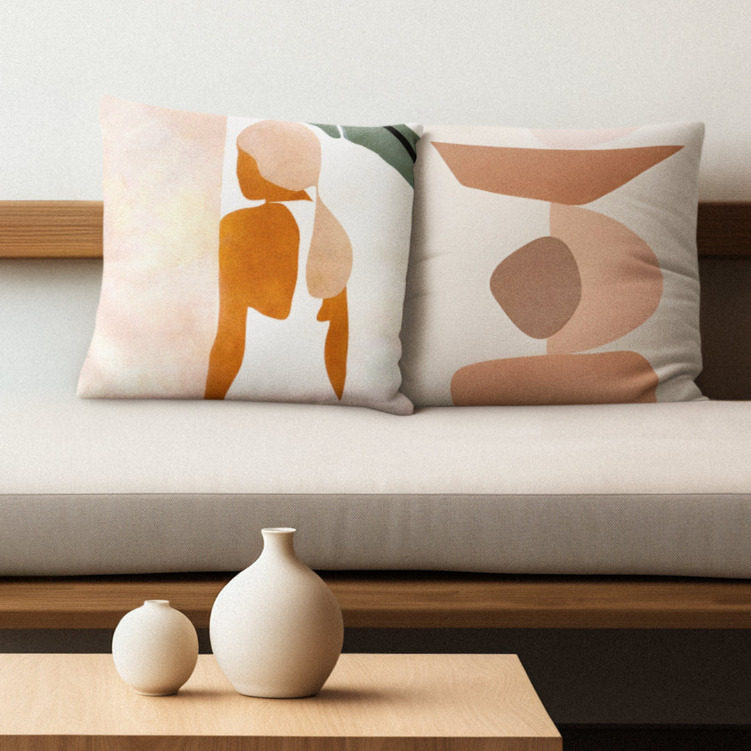 2x Cushions With Fillers(Earthen Hues, Quietude)