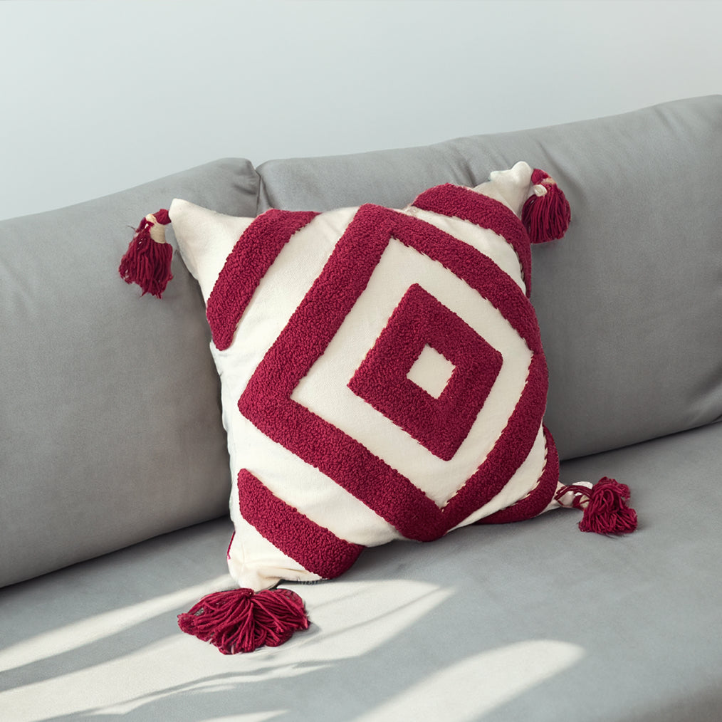 Crimsonique | Hand-Woven Cushion