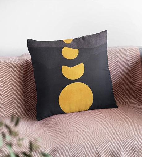 Set of two decorative cushions with fillers, featuring the Whisp and Moonscape designs, crafted from soft, high-quality fabric for a stylish and cozy touch.