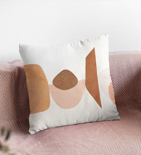 Earthen Hues Stylized Cushion with a warm, nature-inspired color palette and textured design.