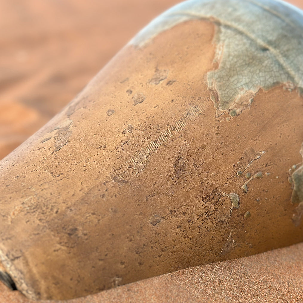 Liwa sandscape vase featuring textured, sandy tones and a sculptural design, evoking the natural beauty and serenity of desert landscapes.