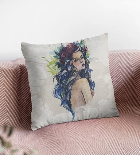 Serenity Stylized Cushion with a calming design and soft, textured fabric for a tranquil touch.